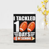 I Tackled 100 Days Of School For Teacher Kids Boys Kaart (Gele Bloem)