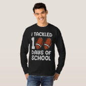 I tackled 100 days school 100th day Teacher Studen T-shirt (Voorkant volledig)