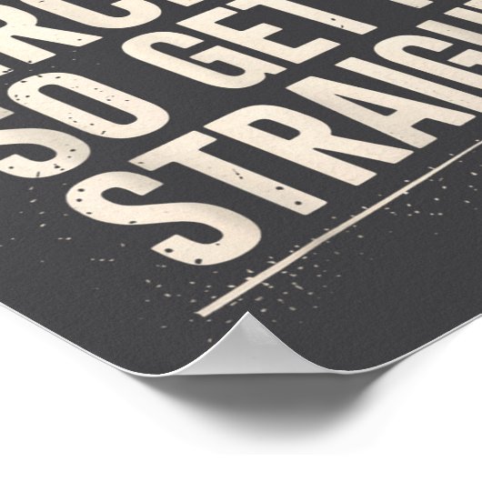 I Talk In Circles So Get It Straight Funny Sarcast Poster (Hoek)