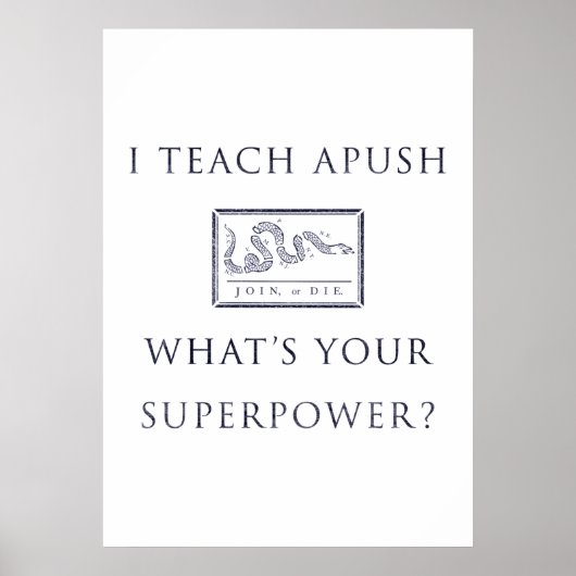I Teach AP US History (APUSH) Poster (Voorkant)