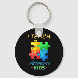 I Teach Awesome Kids Autism Awareness Shirt . This Sleutelhanger