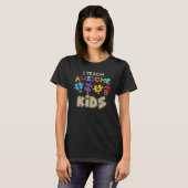 I Teach Awesome Kids Autism Special Education Teac T-shirt (Voorkant volledig)