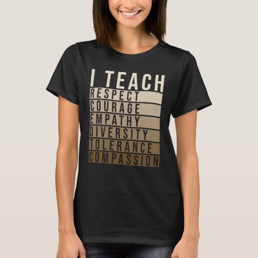 I Teach Black History Month Teacher Black Teacher  T-shirt (Voorkant)