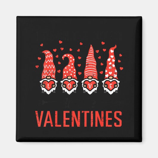 I Teach Cutest Little Valentines Gnomes Love Teach Magneet (Voorkant)