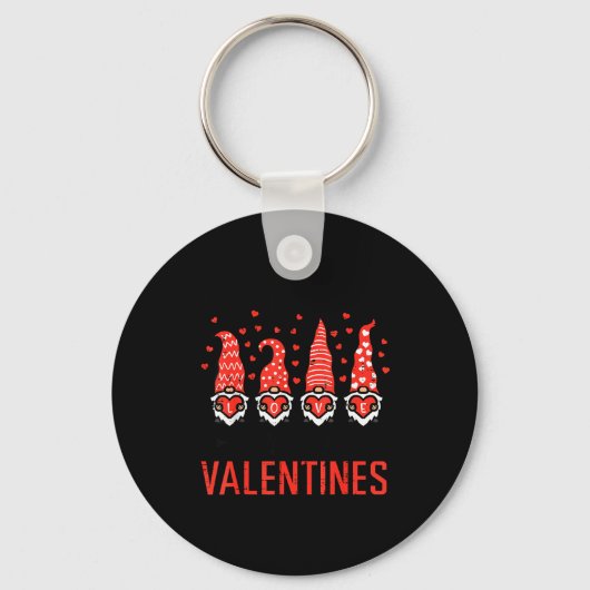I Teach Cutest Little Valentines Gnomes Love Teach Sleutelhanger (Voorkant)