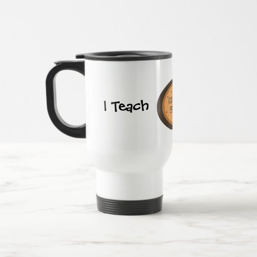 I Teach Humoureuze koffie Gezegde Reisbeker (Links)