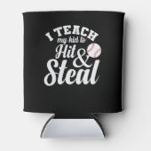 I Teach my Kid to Hit and Steal Baseball Blikjeskoeler (Voorkant)