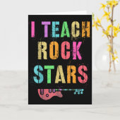 I Teach Rockstars Band Vibes Teacher Rocks My Musi Kaart (Gele Bloem)