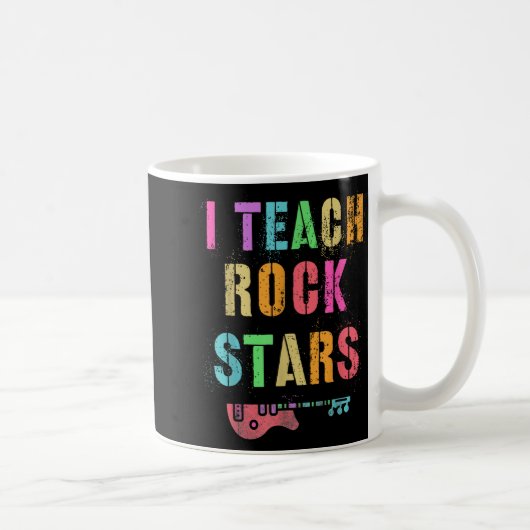 I Teach Rockstars Band Vibes Teacher Rocks My Musi Koffiemok (Rechts)