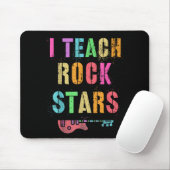 I Teach Rockstars Band Vibes Teacher Rocks My Musi Muismat (Met muis)