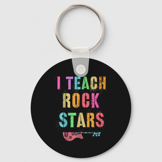 I Teach Rockstars Band Vibes Teacher Rocks My Musi Sleutelhanger (Voorkant)