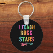 I Teach Rockstars Band Vibes Teacher Rocks My Musi Sleutelhanger (Voorkant)