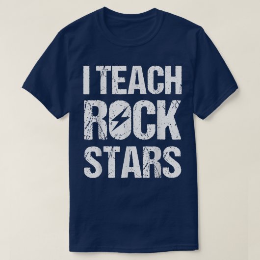 I Teach Rockstars Shirt Funny Music Teacher Back T (Design voorkant)