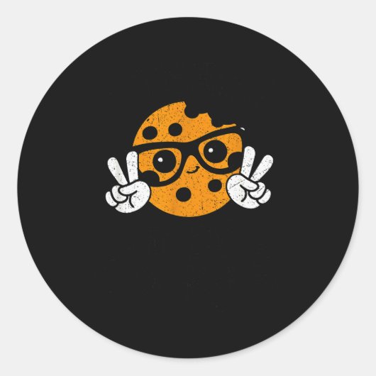 I Teach Smart Cookies Christmas Teacher Teaching X Ronde Sticker (Voorkant)