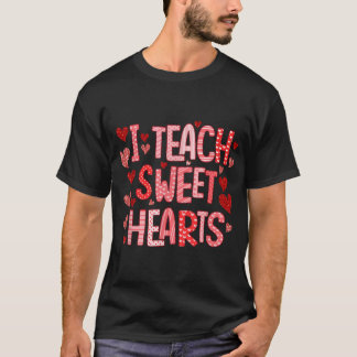 I Teach Sweet Hearts Teacher Valentijnsdag T-shirt