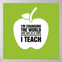 I Teach. Teaching Quote | Typography Art Print