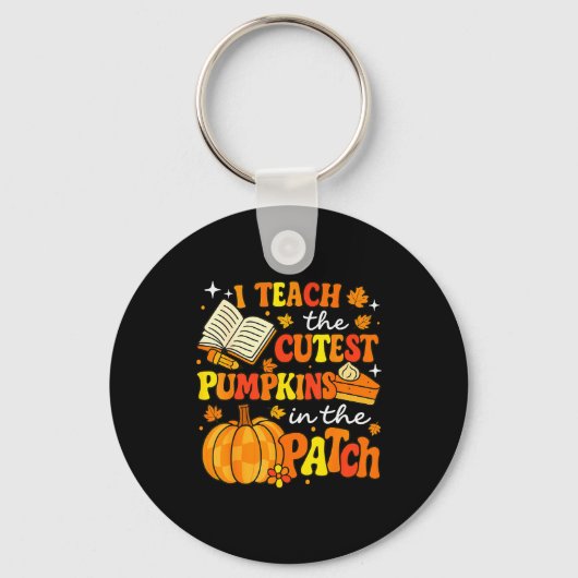 I Teach The Coolest Pumpkins In The Patch Teacher  Sleutelhanger (Voorkant)