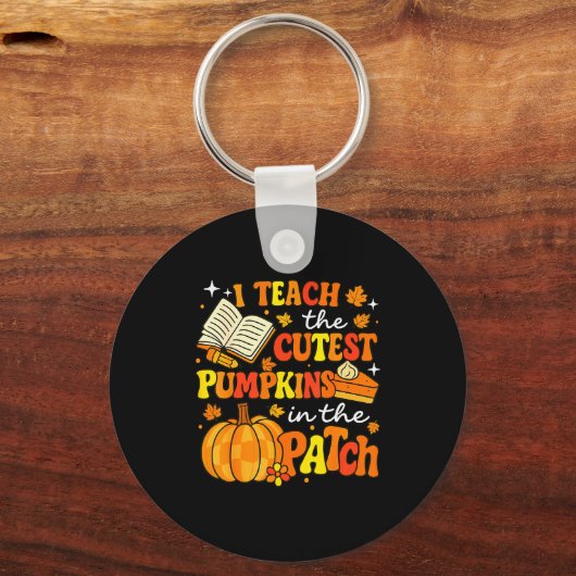 I Teach The Coolest Pumpkins In The Patch Teacher  Sleutelhanger (Voorkant)