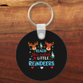 I Teach The Cutest Little Reindeers Teacher Christ Sleutelhanger (Voorkant)