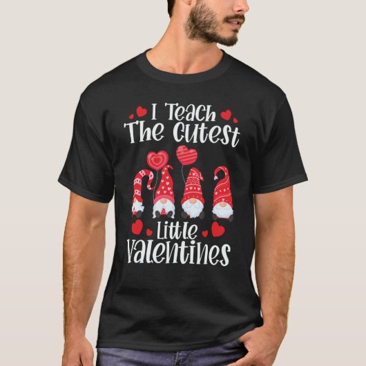 I Teach The Cutest Little Valentines Women Gnome T T-shirt (Voorkant)