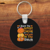 I Teach The Cutest Pumpkins Funny Halloween Teache Sleutelhanger (Voorkant)