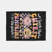 I Teach The Cutest Pumpkins In The Patch Retro Tea Fleece Deken (Voorkant (Horizontaal))