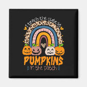 I Teach The Cutest Pumpkins In The Patch Retro Tea Magneet (Voorkant)