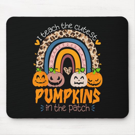 I Teach The Cutest Pumpkins In The Patch Retro Tea Muismat (Voorkant)