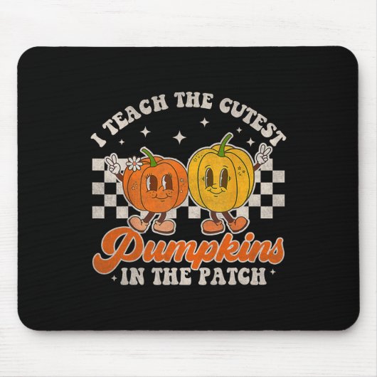 I Teach The Cutest Pumpkins In The Patch Retro Tea Muismat (Voorkant)
