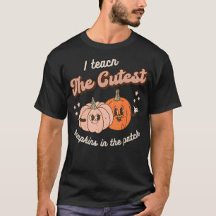 I Teach The Cutest Pumpkins In The Patch Retro Tea T-shirt