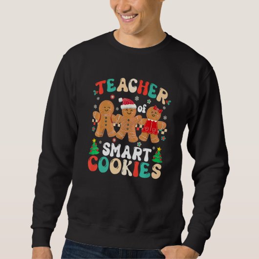 I Teach The Smartest Cookies  Christmas Pajama Tea Trui (Voorkant)