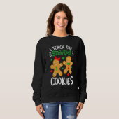 I Teach The Smartest Cookies  Teacher Xmas Gingerb Trui (Voorkant volledig)