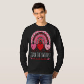I Teach The Sweetest 3rd Grade Hearts Teachers Val T-shirt (Voorkant volledig)