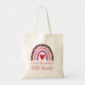 I Teach The Sweetest Hearts Rainbow Teacher Tote Bag (Voorkant)