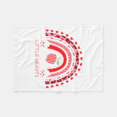 I Teach The Sweetest Hearts Rainbow Teacher Valent Fleece Deken (Voorkant (Horizontaal))