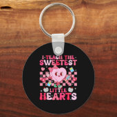 I Teach The Sweetest Little Heart Teacher Valentin Sleutelhanger (Voorkant)