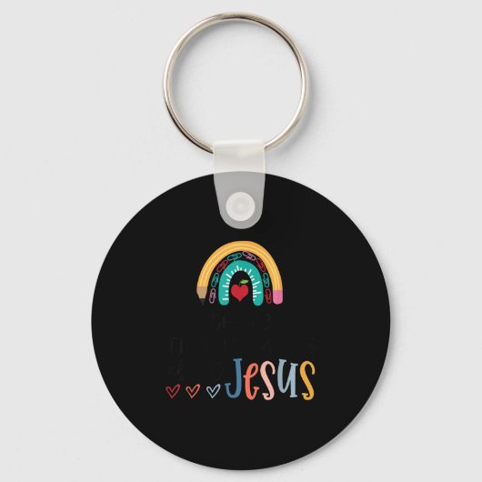 I Teach Tiny Humans About Jesus Christian Teacher Sleutelhanger (Voorkant)