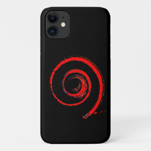 I Telefoon case met Red Spiral
