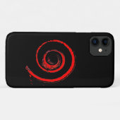 I Telefoon case met Red Spiral (Achterkant (horizontaal))