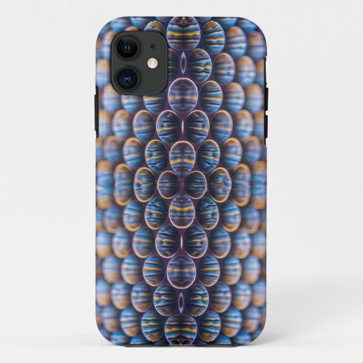 I Telefoonnummer met Futuristic Abstract Honeycomb Case-Mate iPhone Case (Achterkant)