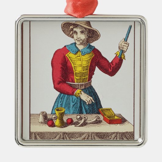 I The Magicia, zeven tarotkaarten Metalen Ornament (Voorkant)