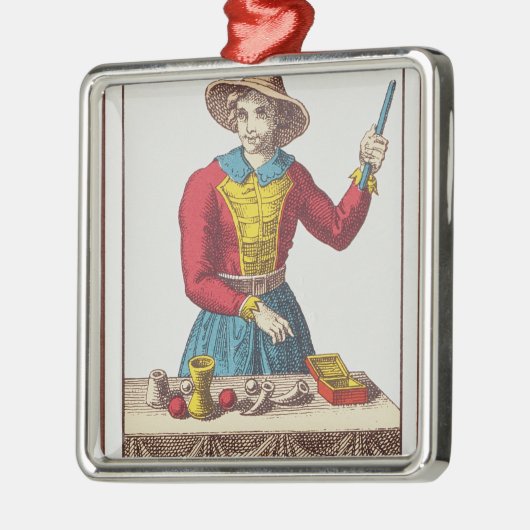I The Magicia, zeven tarotkaarten Metalen Ornament (Links)
