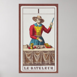 I The Magicia, zeven tarotkaarten Poster