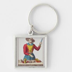 I The Magicia, zeven tarotkaarten Sleutelhanger