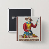 I The Magicia, zeven tarotkaarten Vierkante Button 5,1 Cm (Voorkant /achterkant)