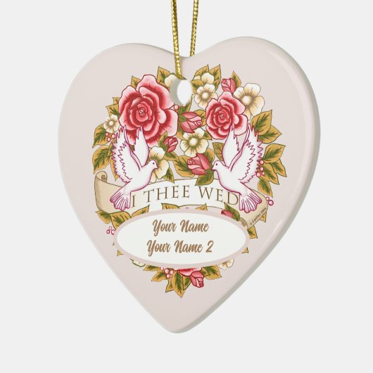 I Thee Wed aangepaste bruiloft ornament (Links)