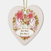 I Thee Wed aangepaste trouwornament Keramisch Ornament (Links)