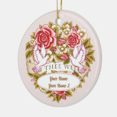 I Thee Wed  aangepaste trouwornamenten Keramisch Ornament (Links)