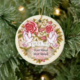 I Thee Wed bruiloft ornament