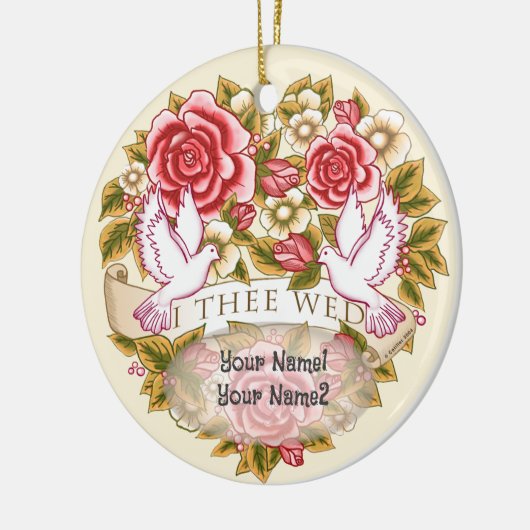I Thee Wed bruiloft ornament (Links)
